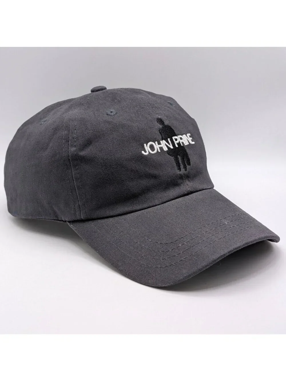 John Prine Cap Hat Country Folk Music Adjustable Strap Back Gray Unisex Musician
